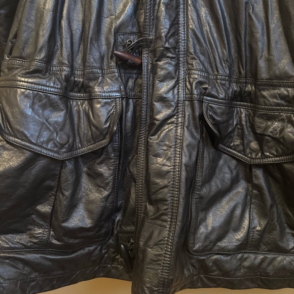 Vintage Leather Limited Black Leather Bomber Moto Jacket Mens XL bikercore vtg - Picture 5 of 12